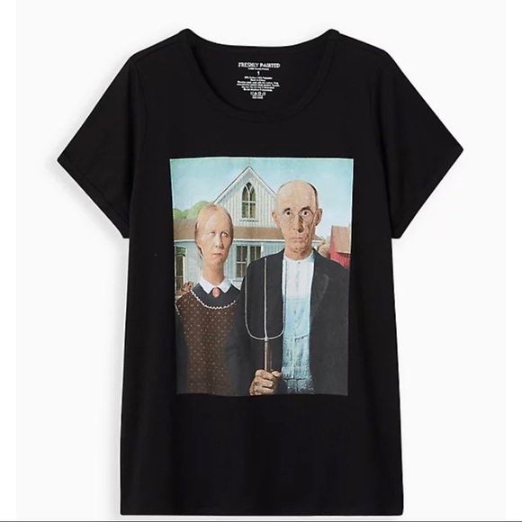 torrid Tops - TORRID CLASSIC FIT RINGER TEE - AMERICAN GOTHIC SIZE 3